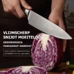 Professioneel Koksmes snijdt Rode Kool