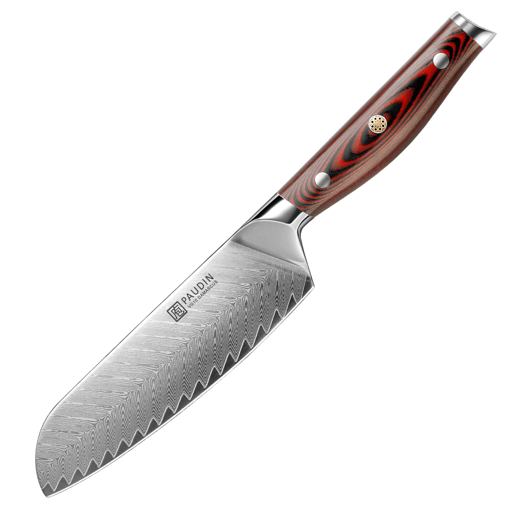 P4 Professioneel Damascus Santoku Mes 17,5 cm