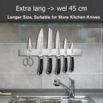 KB2 Magnetische Messenhouder - Geborsteld RVS (45 cm)