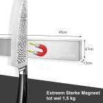 KB2 Magnetische Messenhouder - Geborsteld RVS (45 cm)