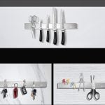 KB2 Magnetische Messenhouder - Geborsteld RVS (45 cm)