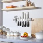 KB2 Magnetische Messenhouder - Geborsteld RVS (45 cm)