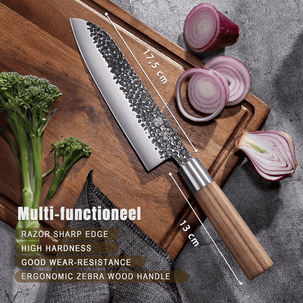 HB10 Santoku - Hammer Black (17,5 cm)