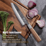 HB10 Santoku Mes - Hammer Black (17,5 cm)